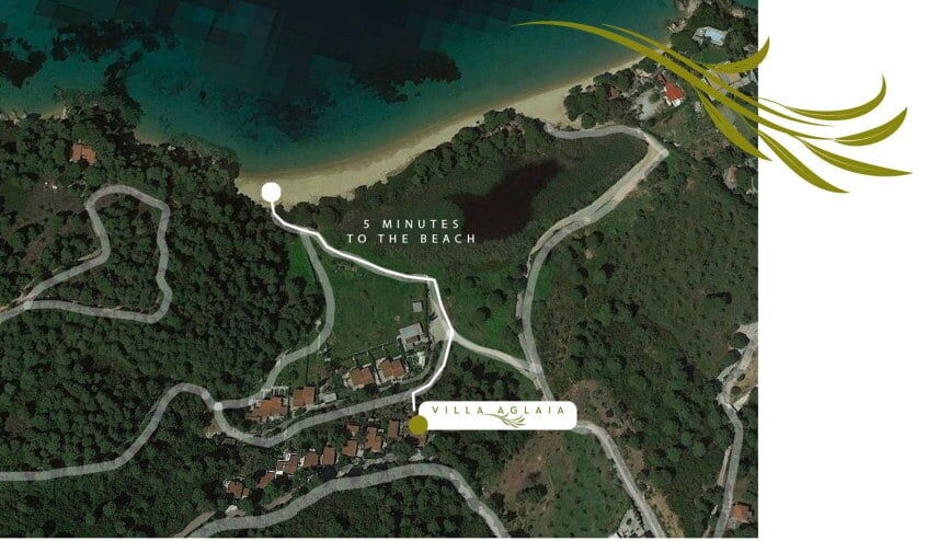 Beach near Villa Aglaia